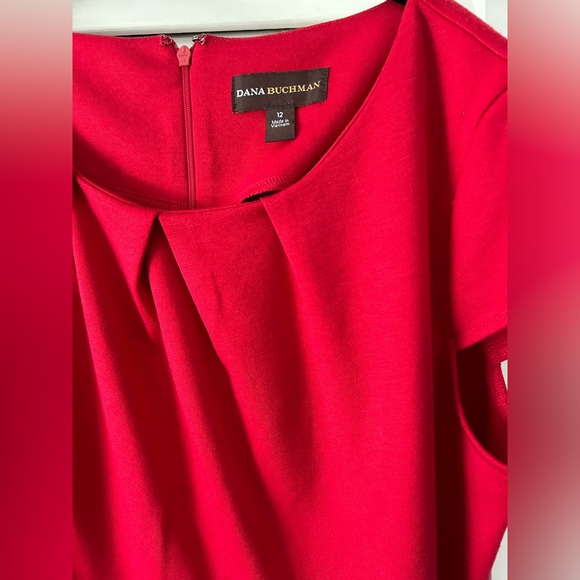 NWT Dana Buchman Womens All That Sparkles Cap Sleeve Pleated Sheath Dress - Picture 4 of 10